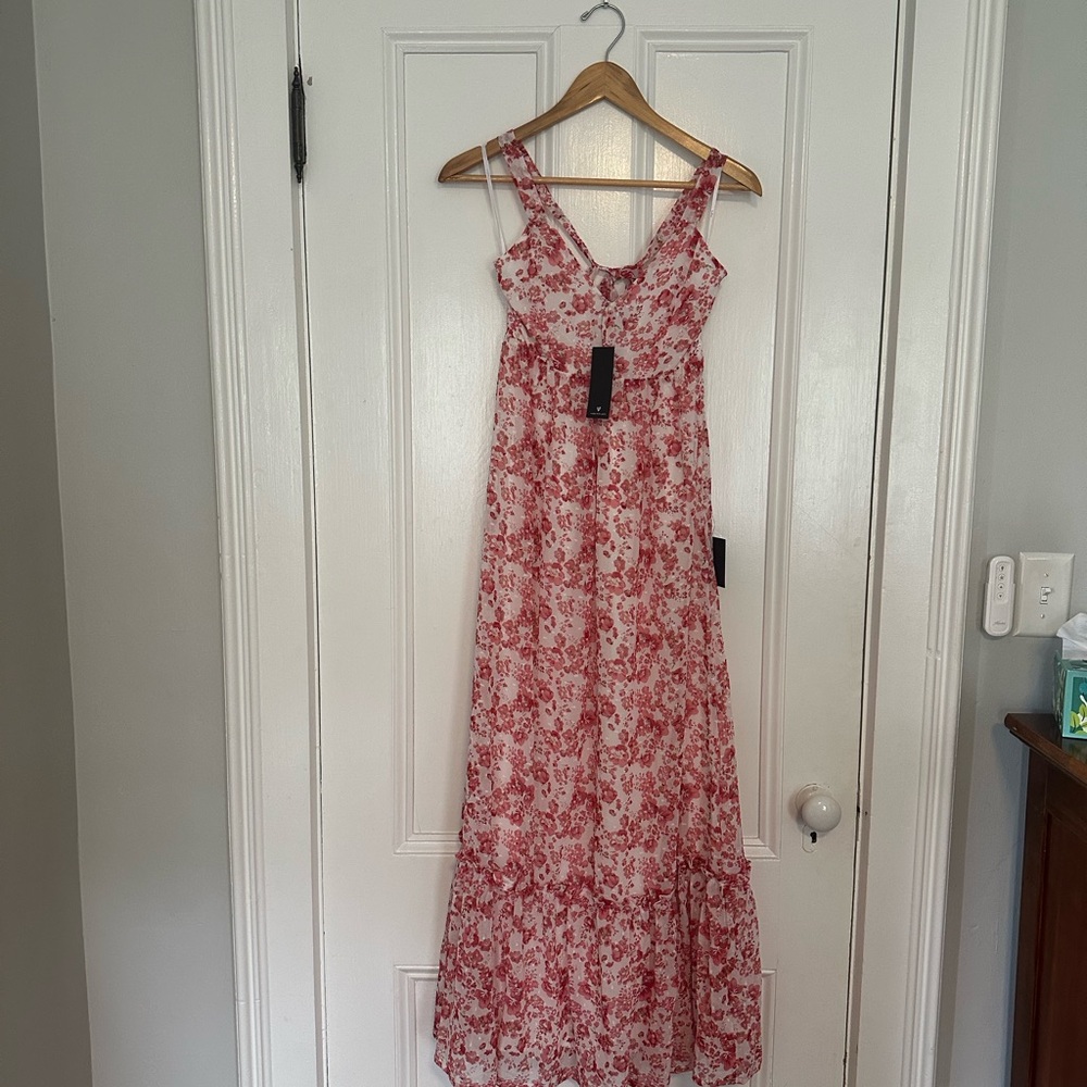 Floral Red Maxi Dress